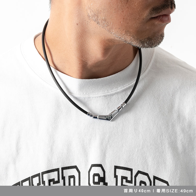 V1 ブイワン Black×Silver 磁気ネックレス – BANDEL®︎｜公式