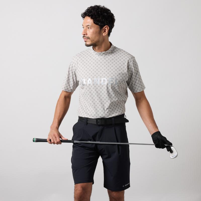 【新品・タグ付き】BANDEL メンズ モックネック ベージュ 総柄 L BANDEL × muta MARINE バンデル ムータ コラボ モックネック T