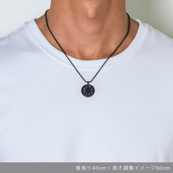 TITANIUM チタン Necklace Black Large size