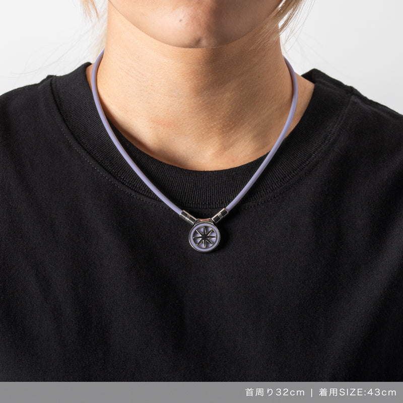 Healthcare Necklace Earth mini 2.0【刻印モデル】Purple×Silver 安田 
