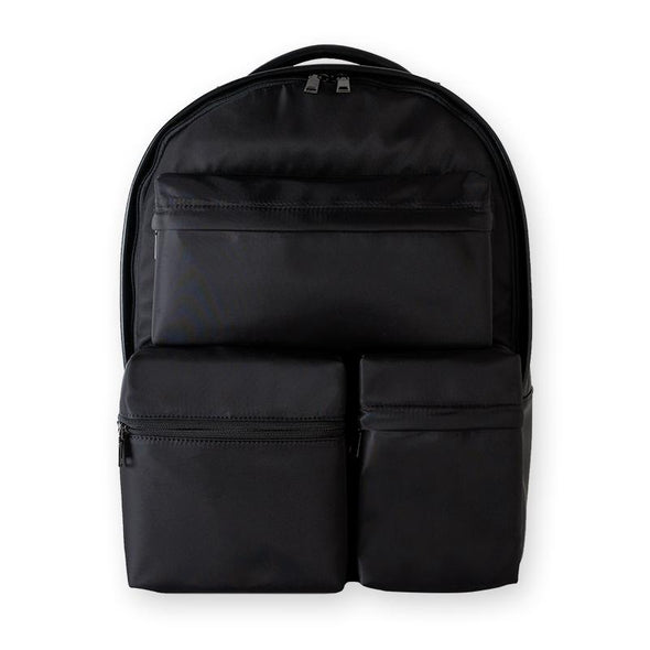 LEATHER GUSSET TRY CARGO BACKPACK