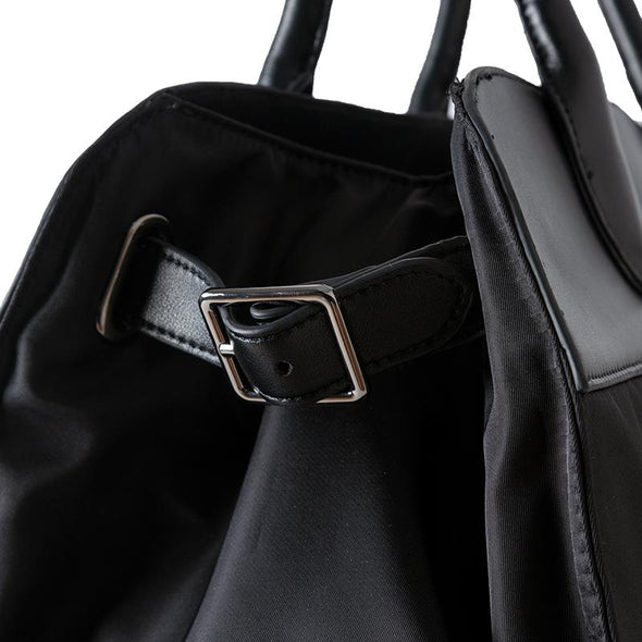 LEATHER HANDLE BOSTON BAG