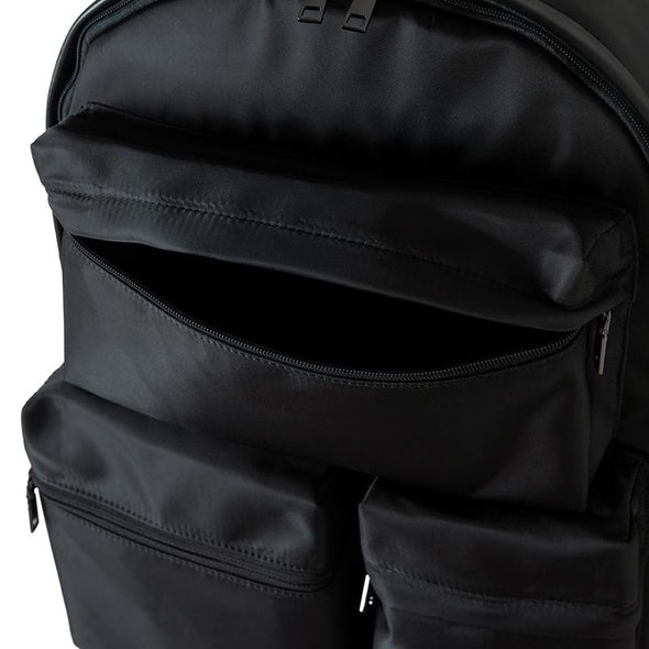 LEATHER GUSSET TRY CARGO BACKPACK