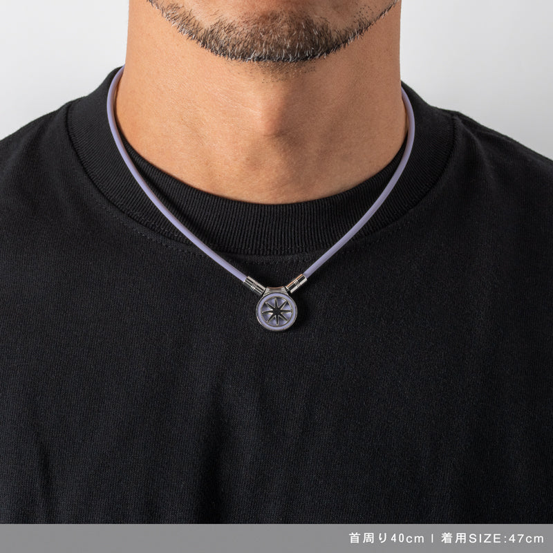 ネックレス　yukiaglass Healthcare Necklace Earth mini 2.0 Purple×Silver 安田祐香モデル