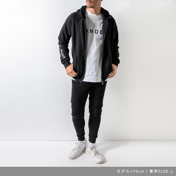 Vertical Logo Spandex Zip Hoodie