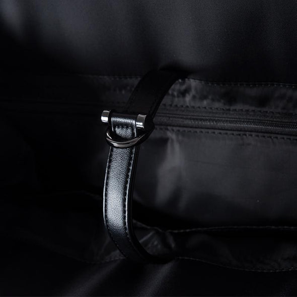 LEATHER HANDLE BOSTON BAG