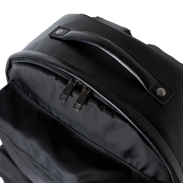 LEATHER GUSSET TRY CARGO BACKPACK