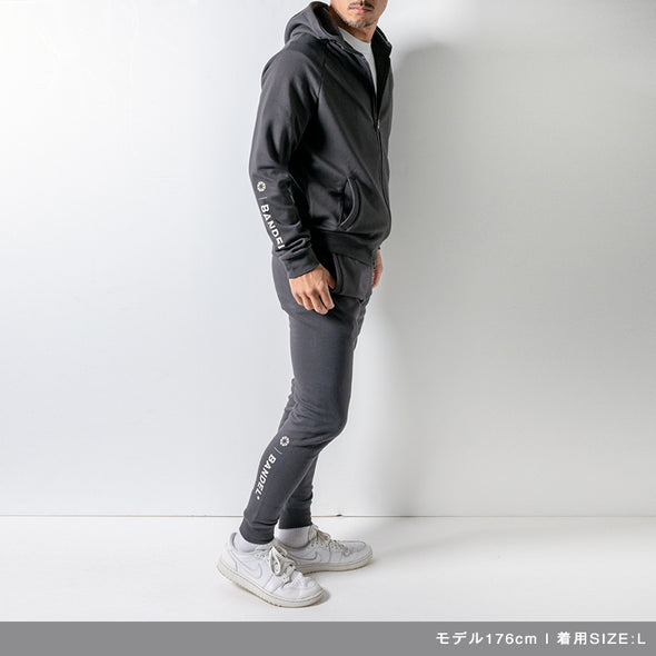 Vertical Logo Spandex Zip Hoodie