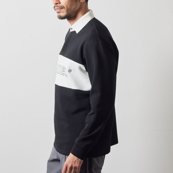 COLOR BLOCK L/S RUGBY POLO