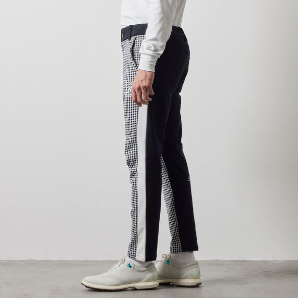 HOUNDSTOOTH BICOLOR TAPERED PANTS