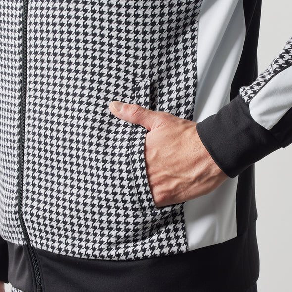 HOUNDSTOOTH BICOLOR BLOUSON