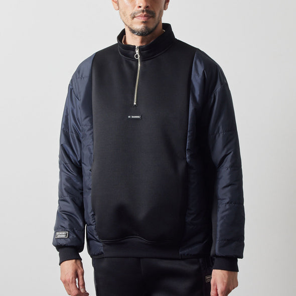 PUFFER SLEEVE HALF ZIP BLOUSON