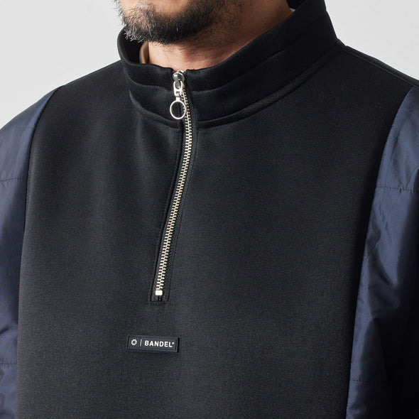 PUFFER SLEEVE HALF ZIP BLOUSON