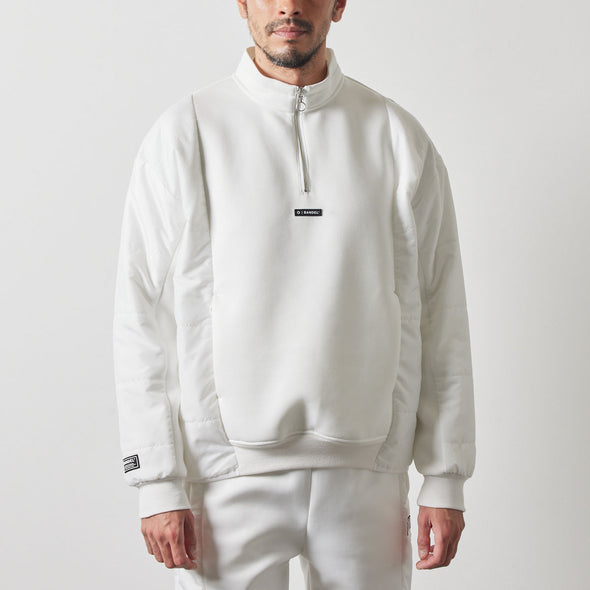 PUFFER SLEEVE HALF ZIP BLOUSON