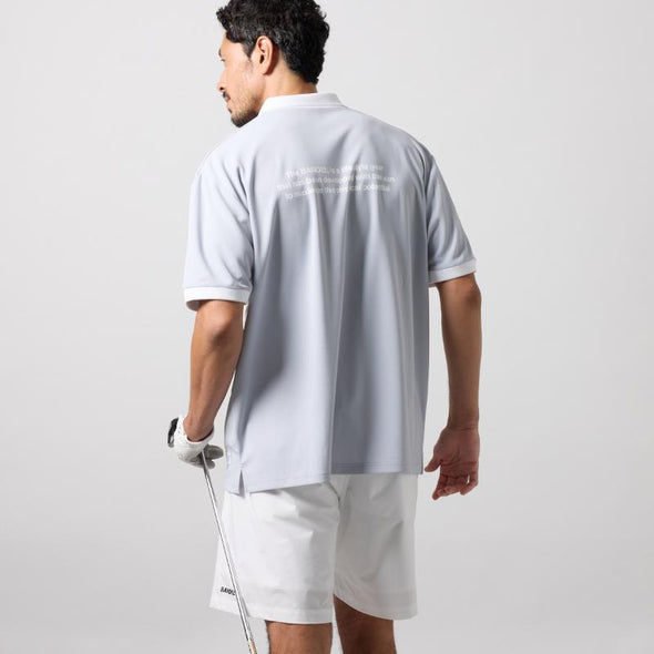 BICOLOR PATERN S/S LOOSE POLO SHIRTS