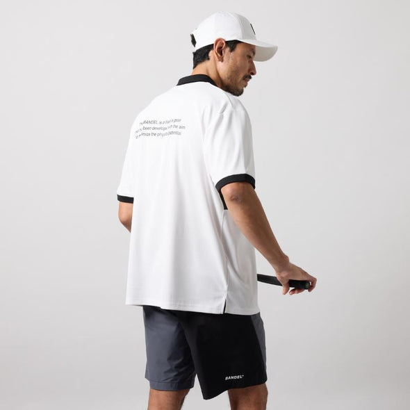 BICOLOR PATERN S/S LOOSE POLO SHIRTS