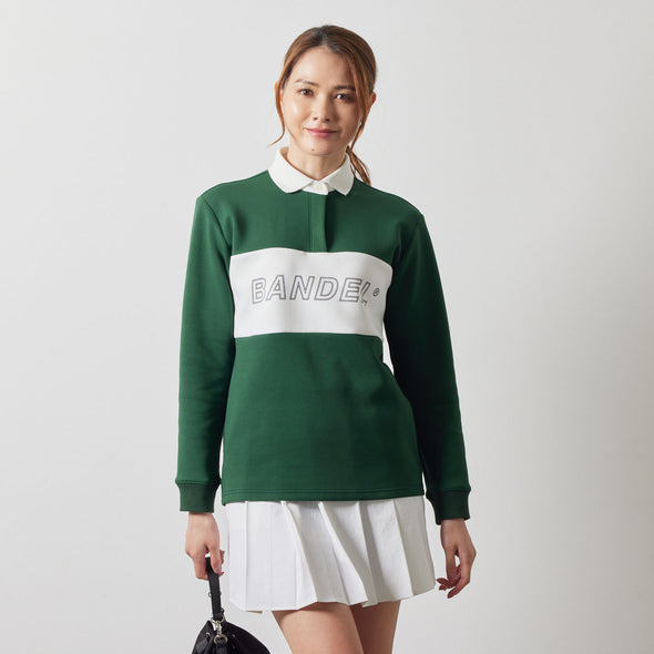 WOMENS COLOR BLOCK L/S RUGBY POLO