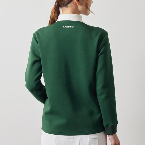 WOMENS COLOR BLOCK L/S RUGBY POLO