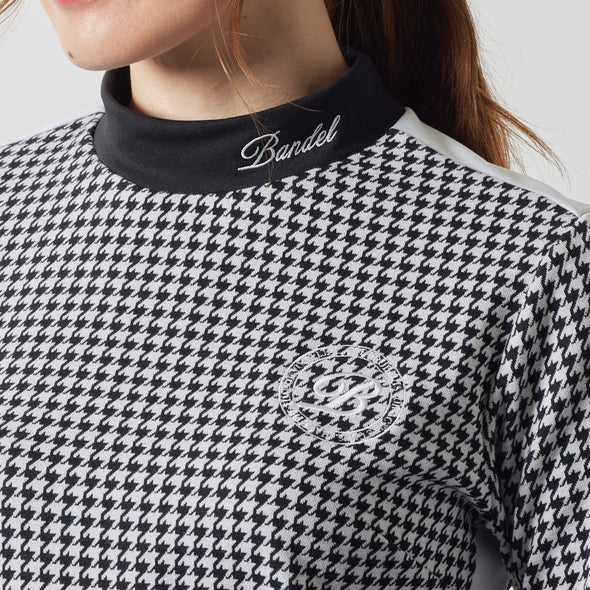 WOMENS HOUNDSTOOTH BICOLOR L/S MOC SHIRTS