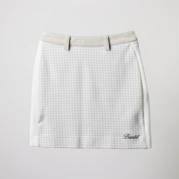 WOMENS HOUNDSTOOTH BICOLOR SKIRT