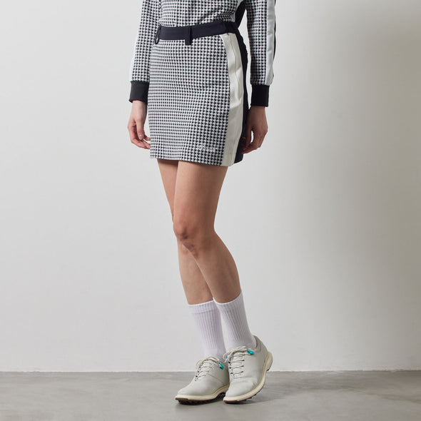 WOMENS HOUNDSTOOTH BICOLOR SKIRT