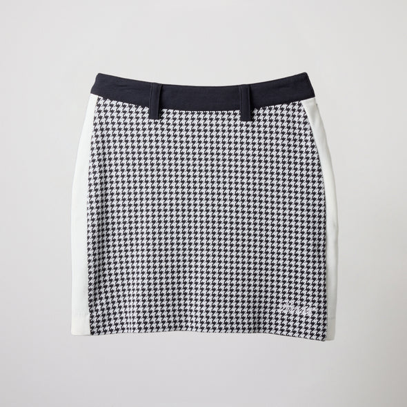 WOMENS HOUNDSTOOTH BICOLOR SKIRT