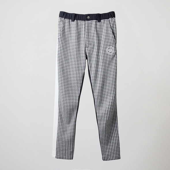 WOMENS HOUNDSTOOTH BICOLOR TAPERED PANTS