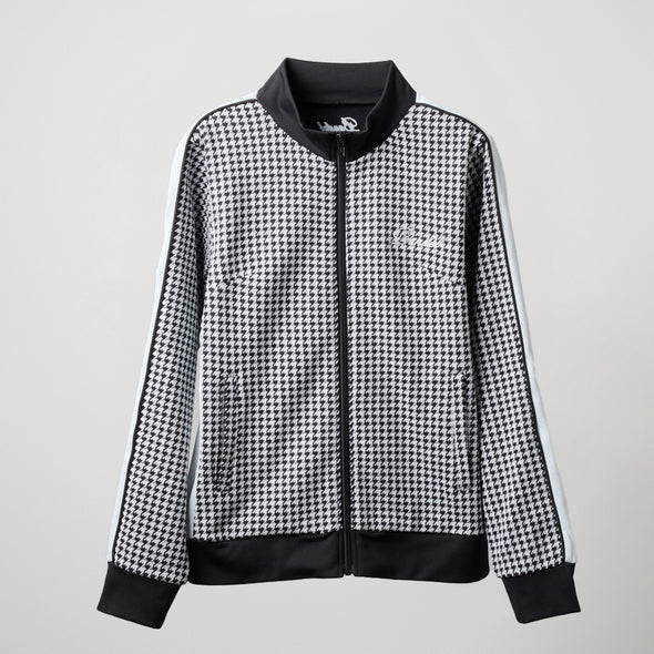 WOMENS HOUNDSTOOTH BICOLOR BLOUSON