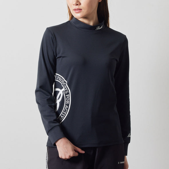 WOMENS SIDE LOGO L/S MOCK NECK SHIRTS