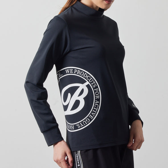 WOMENS SIDE LOGO L/S MOCK NECK SHIRTS