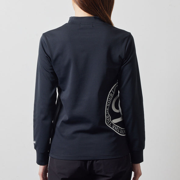 WOMENS SIDE LOGO L/S MOCK NECK SHIRTS