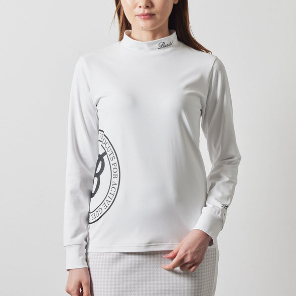 WOMENS SIDE LOGO L/S MOCK NECK SHIRTS