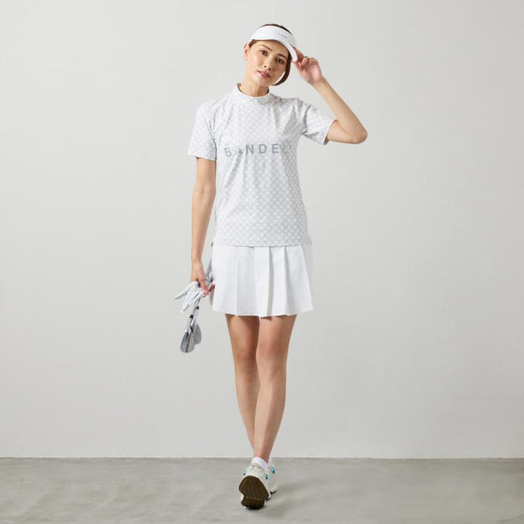 【4月中旬発売予約】WOMENS  BICOLOR CREST ALLOVER S/S MOCK NECK SHIRTS