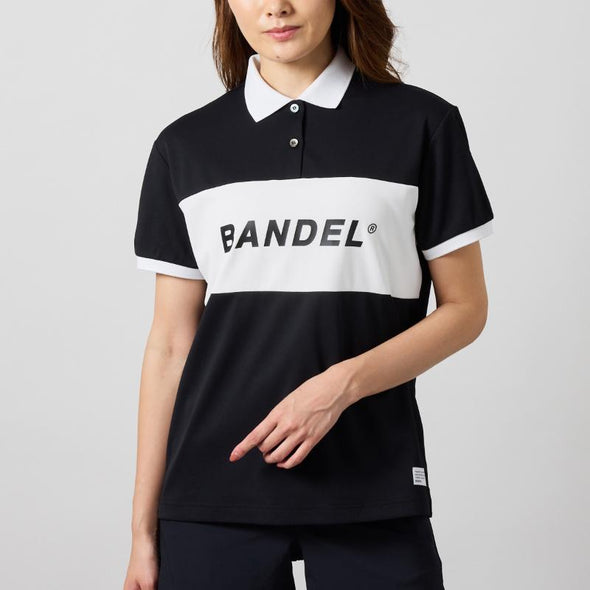 WOMENS BICOLOR PATERN S/S LOOSE POLO SHIRTS