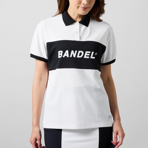 WOMENS BICOLOR PATERN S/S LOOSE POLO SHIRTS