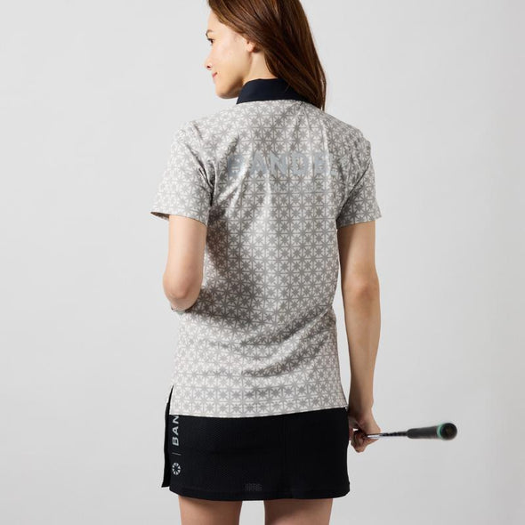 【4月中旬発売予約】WOMENS  BICOLOR CREST ALLOVER S/S POLO SHIRTS