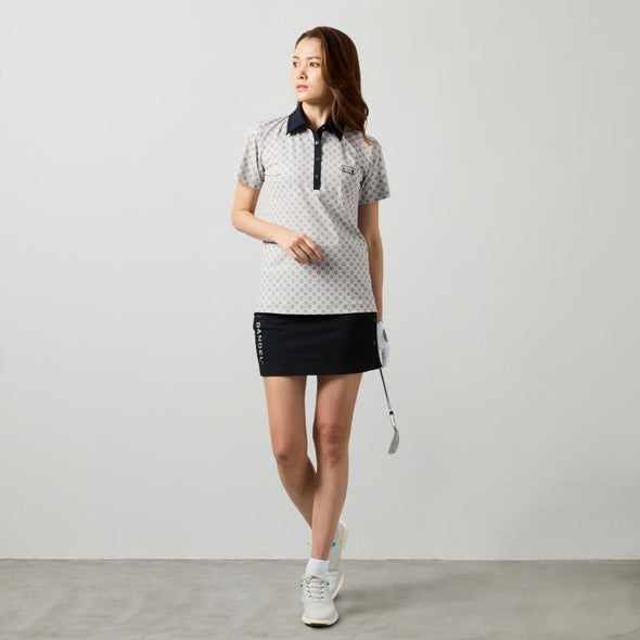 【4月中旬発売予約】WOMENS  BICOLOR CREST ALLOVER S/S POLO SHIRTS