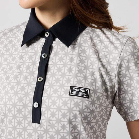 【4月中旬発売予約】WOMENS  BICOLOR CREST ALLOVER S/S POLO SHIRTS