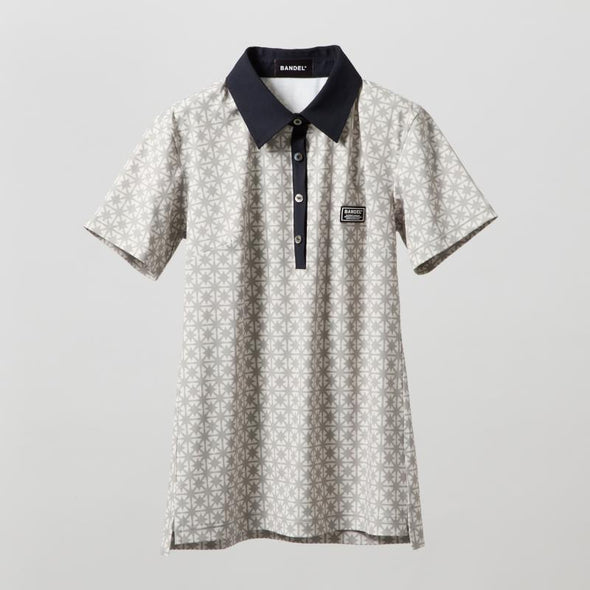 【4月中旬発売予約】WOMENS  BICOLOR CREST ALLOVER S/S POLO SHIRTS