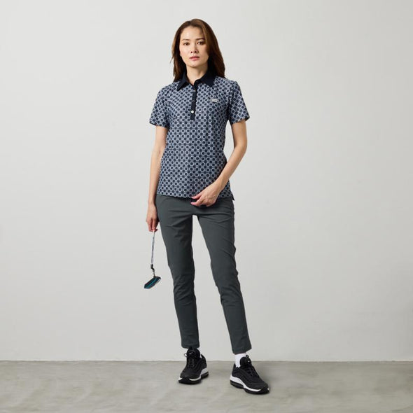 【4月中旬発売予約】WOMENS  BICOLOR CREST ALLOVER S/S POLO SHIRTS