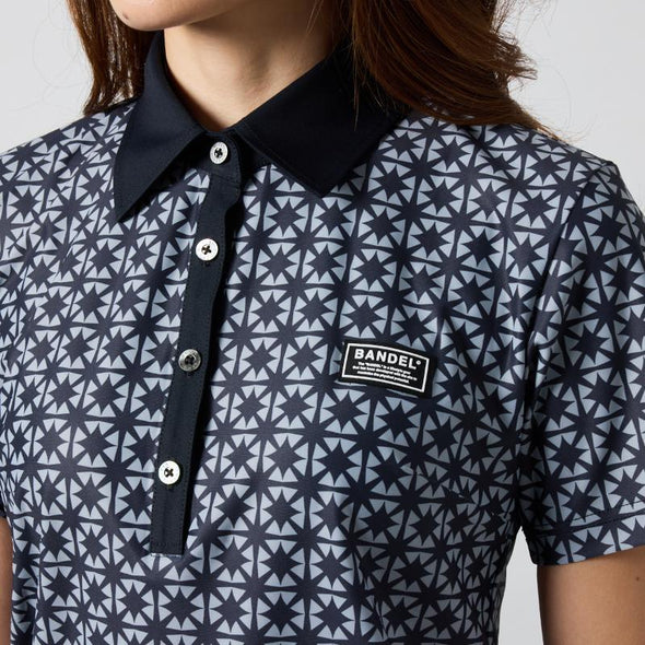 【4月中旬発売予約】WOMENS  BICOLOR CREST ALLOVER S/S POLO SHIRTS