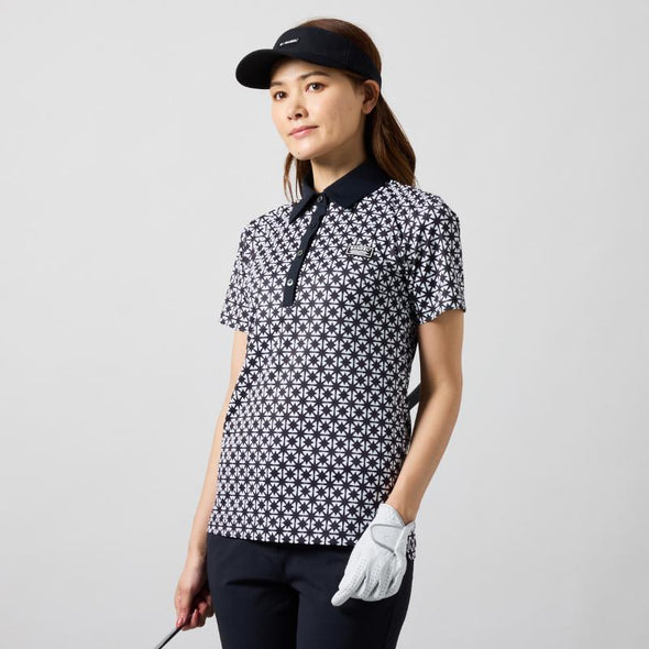 【4月中旬発売予約】WOMENS  BICOLOR CREST ALLOVER S/S POLO SHIRTS