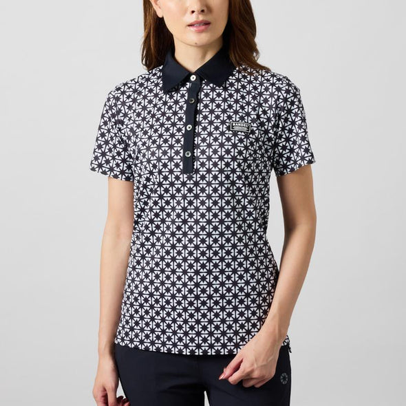 【4月中旬発売予約】WOMENS  BICOLOR CREST ALLOVER S/S POLO SHIRTS