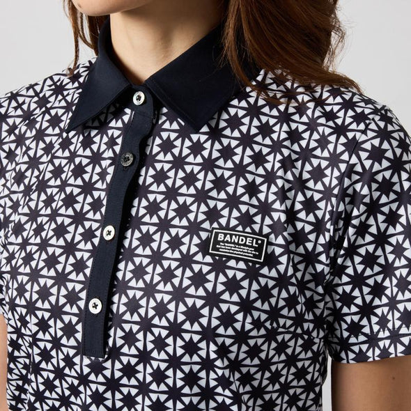 【4月中旬発売予約】WOMENS  BICOLOR CREST ALLOVER S/S POLO SHIRTS