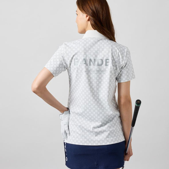 【4月中旬発売予約】WOMENS  BICOLOR CREST ALLOVER S/S POLO SHIRTS