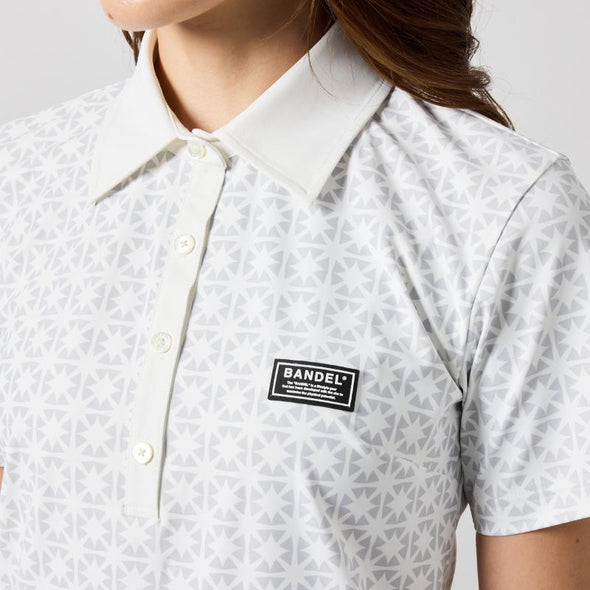 【4月中旬発売予約】WOMENS  BICOLOR CREST ALLOVER S/S POLO SHIRTS