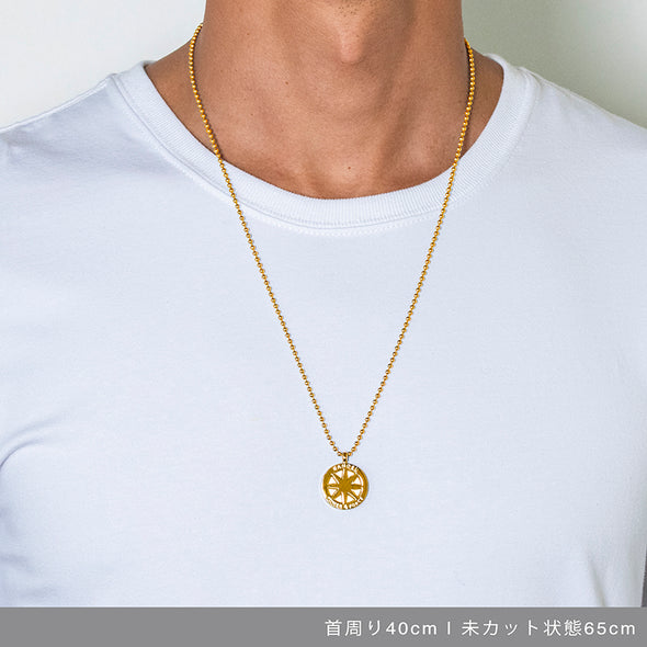 TITANIUM チタン Necklace Gold Regular size