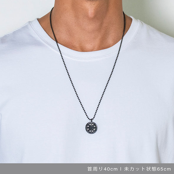 TITANIUM チタン Necklace Black Regular size