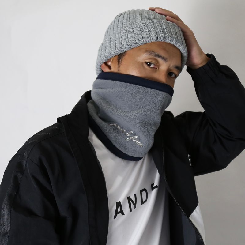 Neck Warmer Micro Fleece BAN-NW003 Navy×Grey – BANDEL®︎｜公式