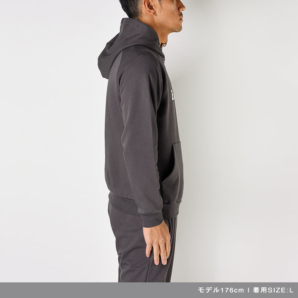 Hoodie  Front Logo Charcoal Grey
